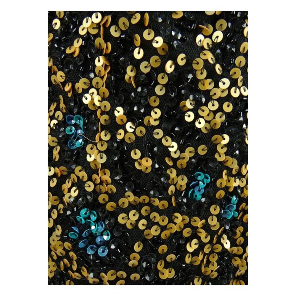 Adrianna Papell Women's Sequin Leopard-Print Dress - Black Multi - Picture 3 of 3